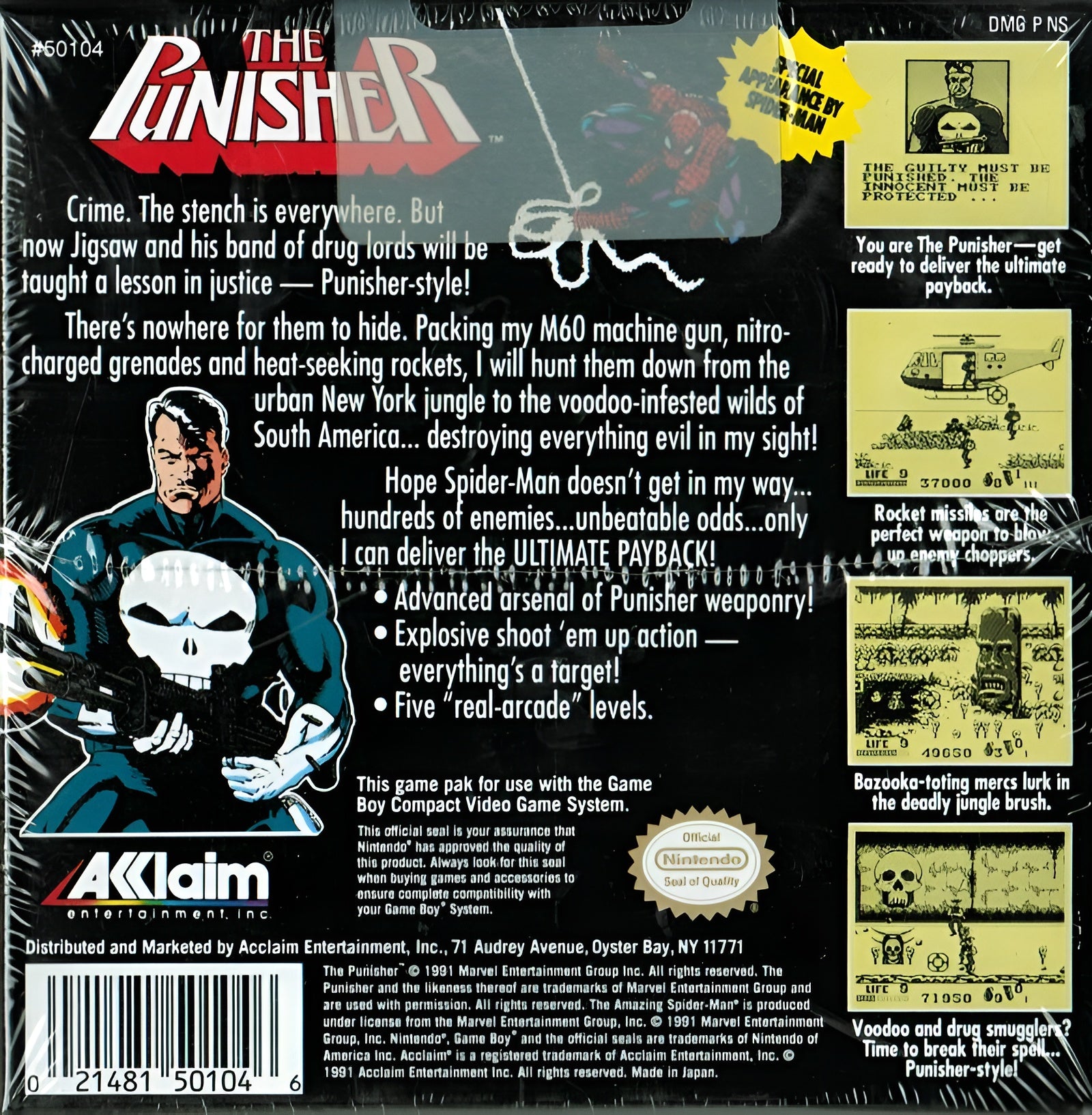 The Punisher Game Boy - Video Game - Used - CaveGamers - Image 2
