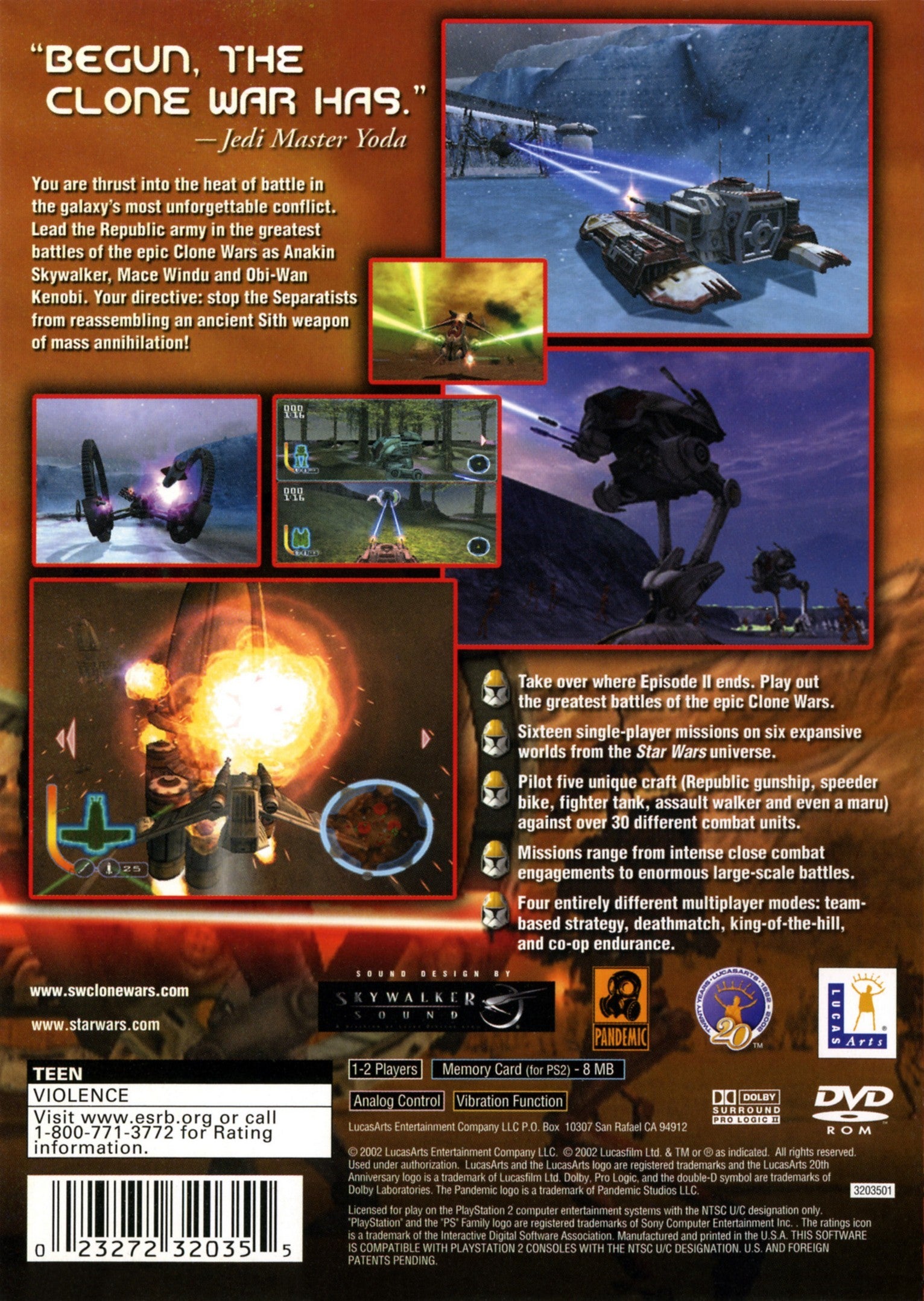 Star Wars: The Clone Wars PS2 - Video Game - Used - CaveGamers - Image 2