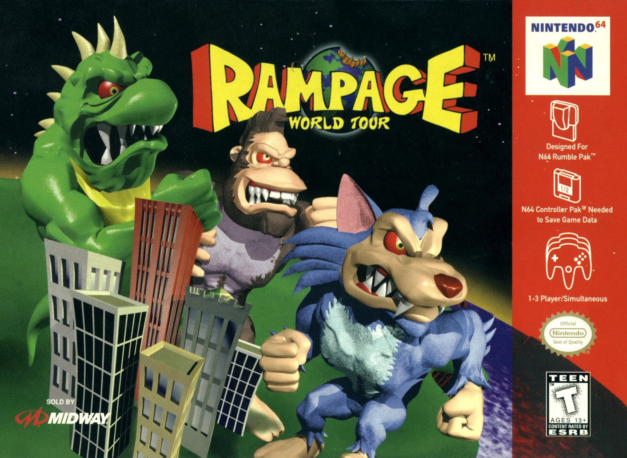 Rampage World Tour N64 - Video Game - Used - CaveGamers