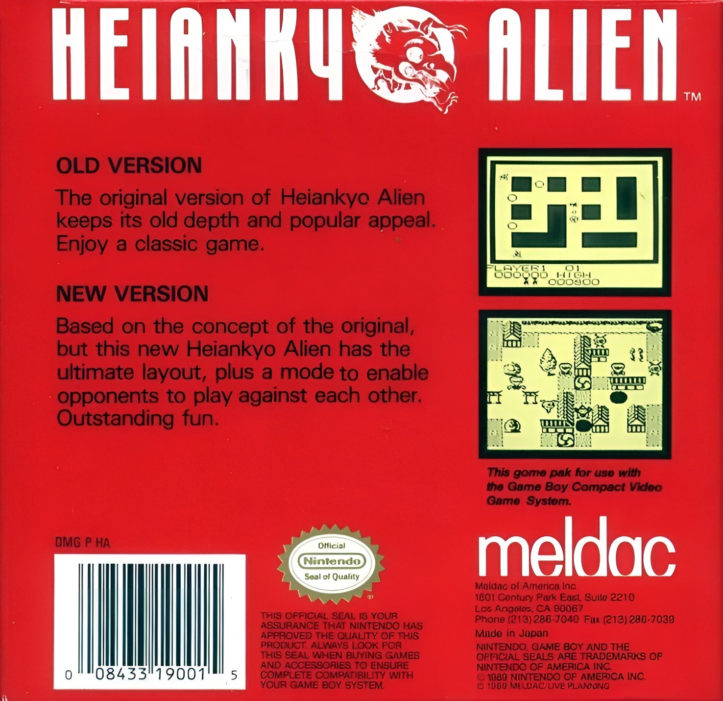 Heiankyo Alien Game Boy - Video Game - Used - CaveGamers - Image 2