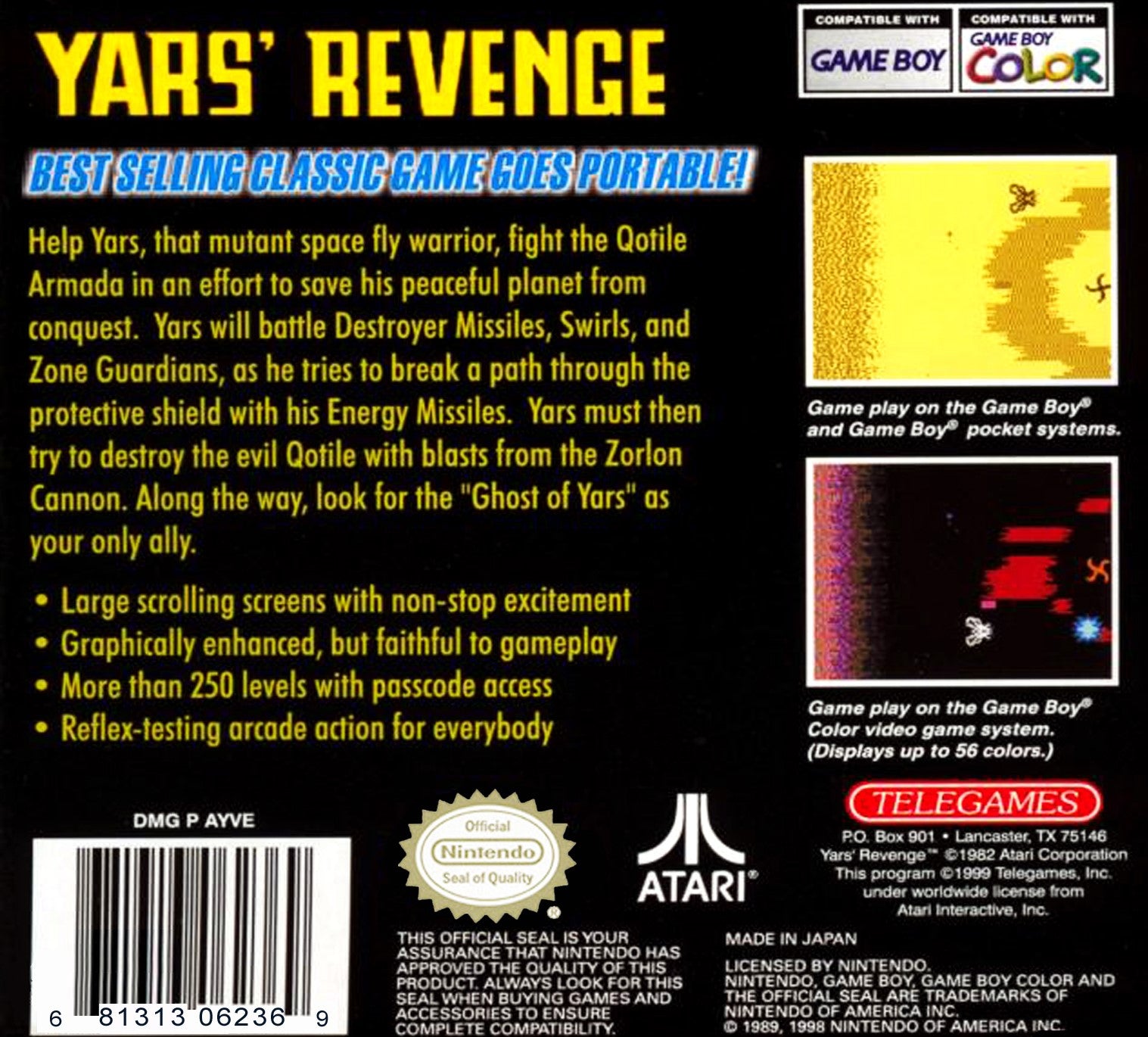 Yars Revenge Game Boy Color - Video Game - Used - CaveGamers - Image 2
