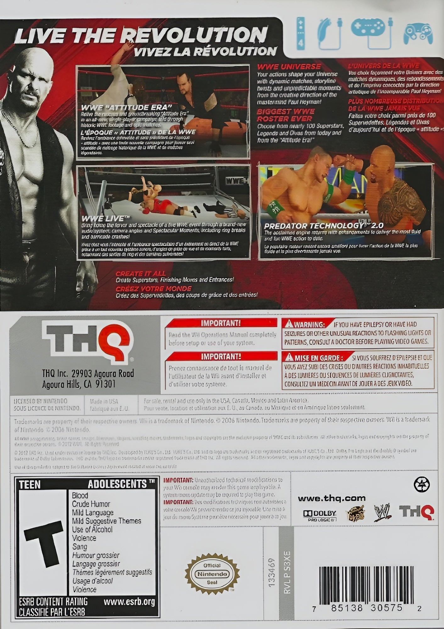 WWE '13 Wii - Video Game - Used - CaveGamers - Image 2