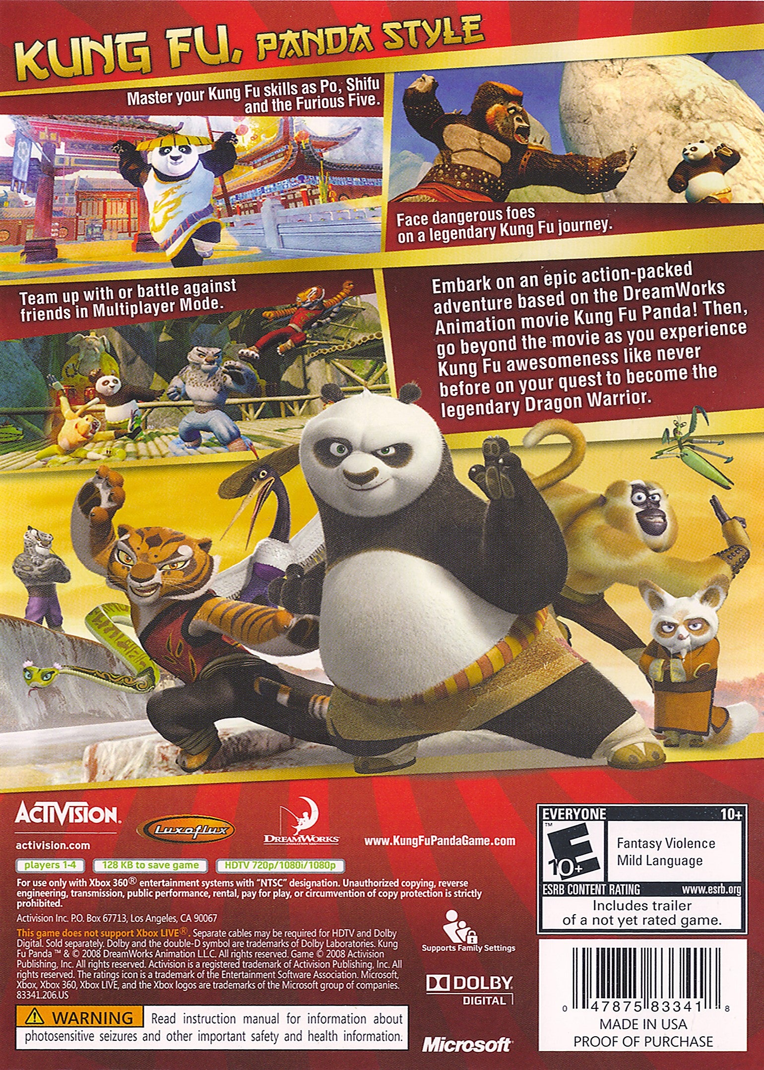 Kung Fu Panda Xbox 360 - Video Game - Used - CaveGamers - Image 2