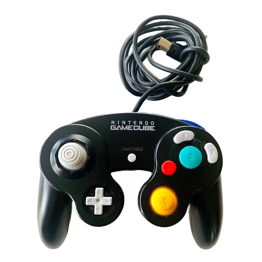 GameCube Controller- Jet (Black) - Video Game Accessory - Used - CaveGamers - Image 2