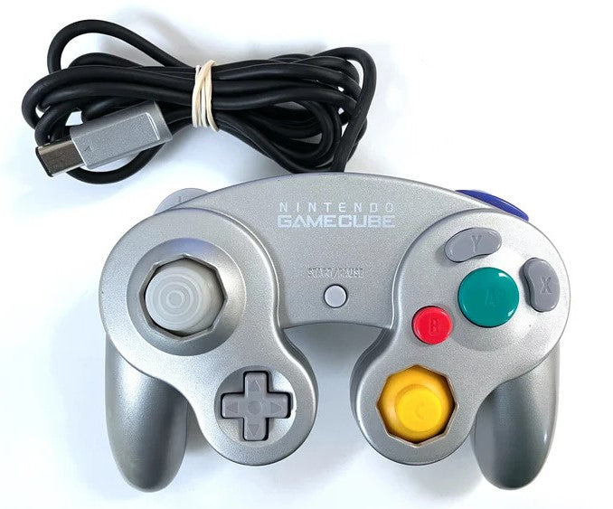 GameCube Controller - Platinum (Silver) - Video Game Accessory - Used - CaveGamers - Image 2