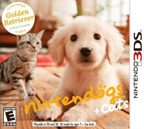 Nintendogs + Cats: Golden Retriever and New Friends 3DS - Video Game - Used - CaveGamers