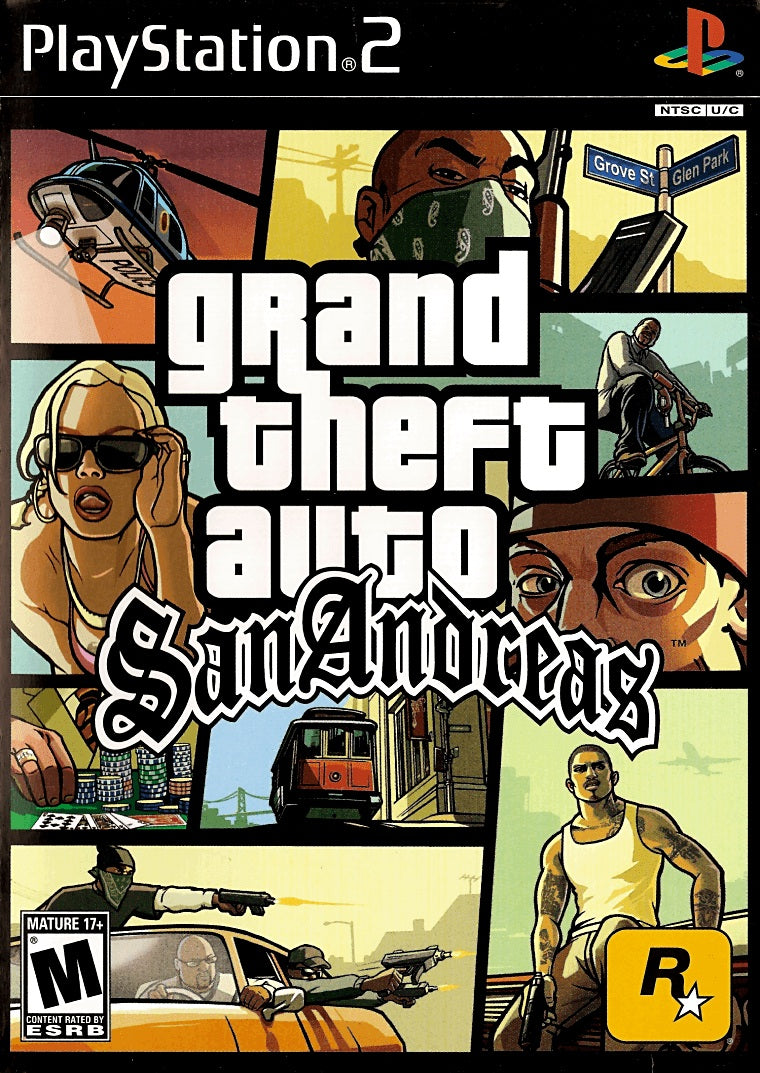 Grand Theft Auto: San Andreas PS2 - Video Game - Used - CaveGamers