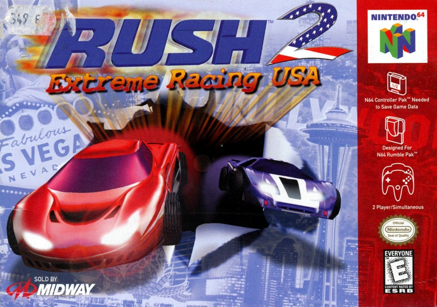 Rush 2 Extreme Racing USA N64 - Video Game - Used - CaveGamers