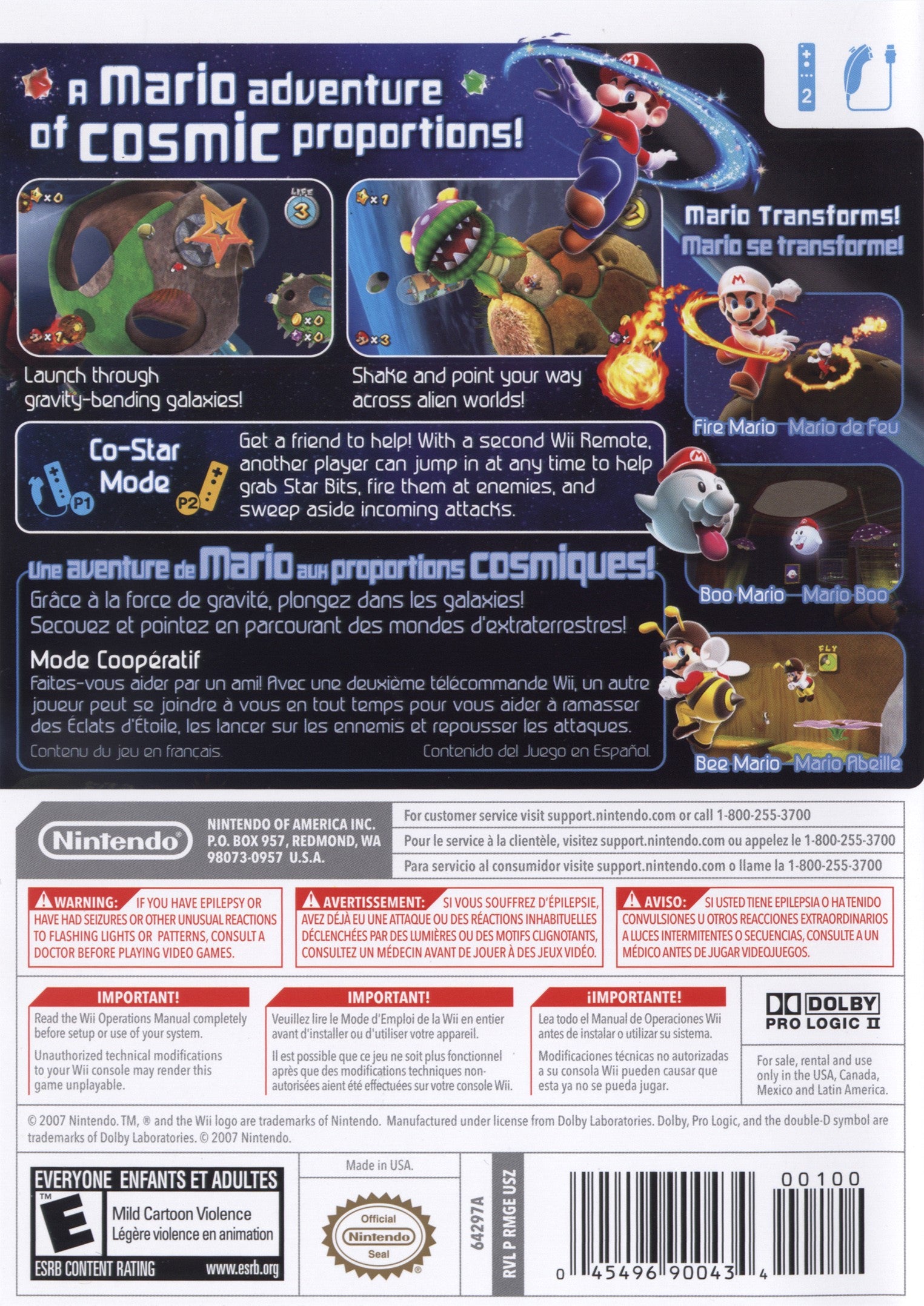 Super Mario Galaxy Wii - Video Game - Used - CaveGamers - Image 2