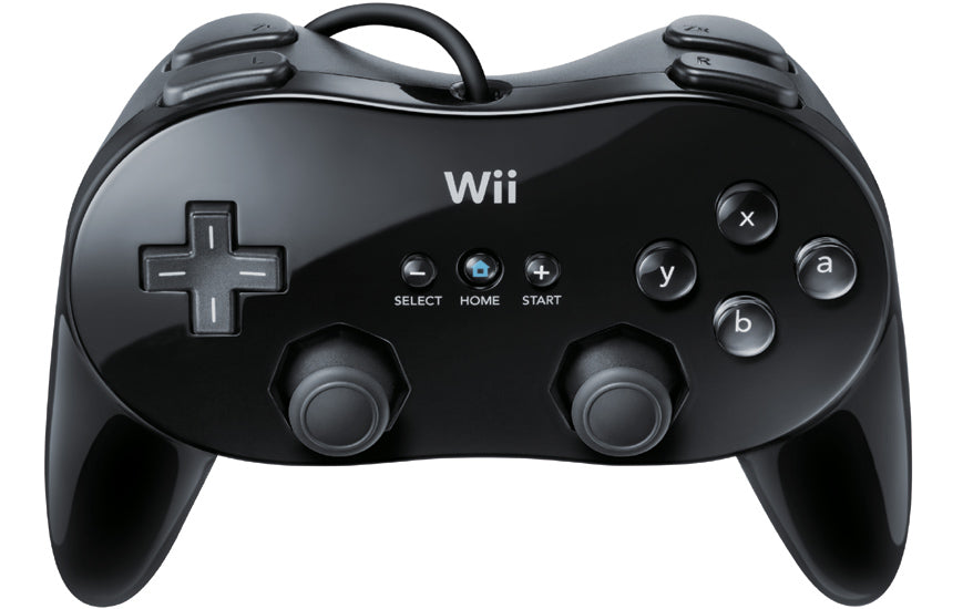 Wii Classic Controller Pro - Black - Video Game Accessory - Used - CaveGamers