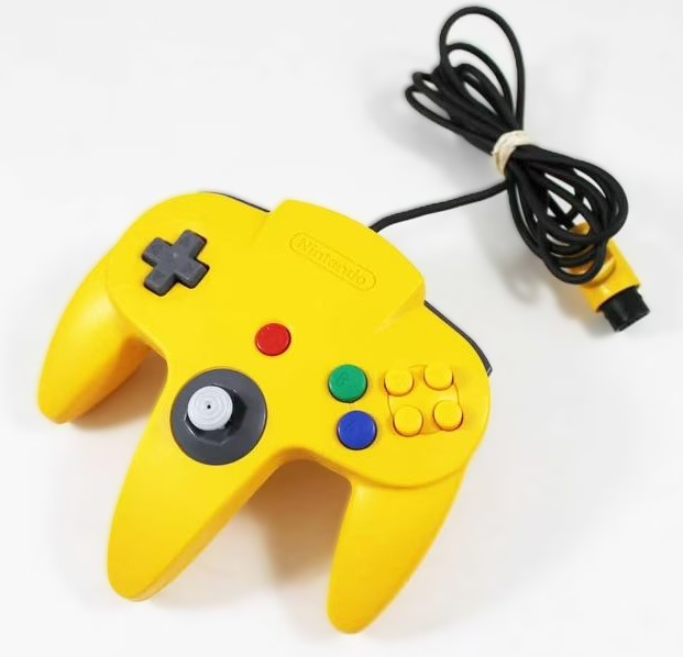 Nintendo 64 Controller - Yellow N64 - Video Game Accessory - Used - CaveGamers