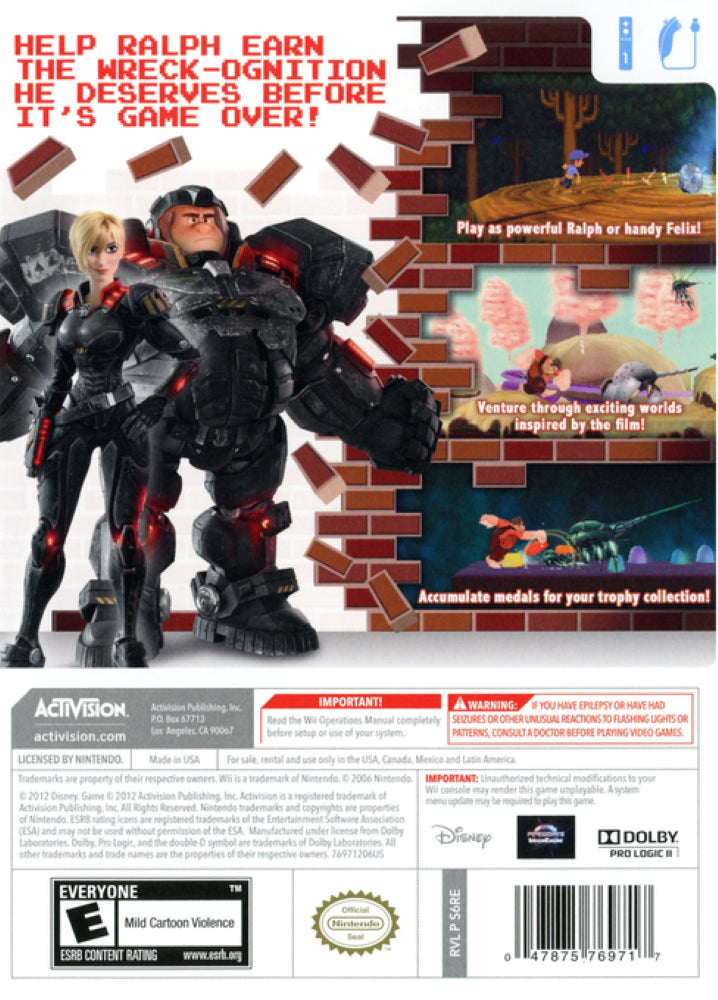 Wreck-It Ralph Wii - Video Game - Used - CaveGamers - Image 2