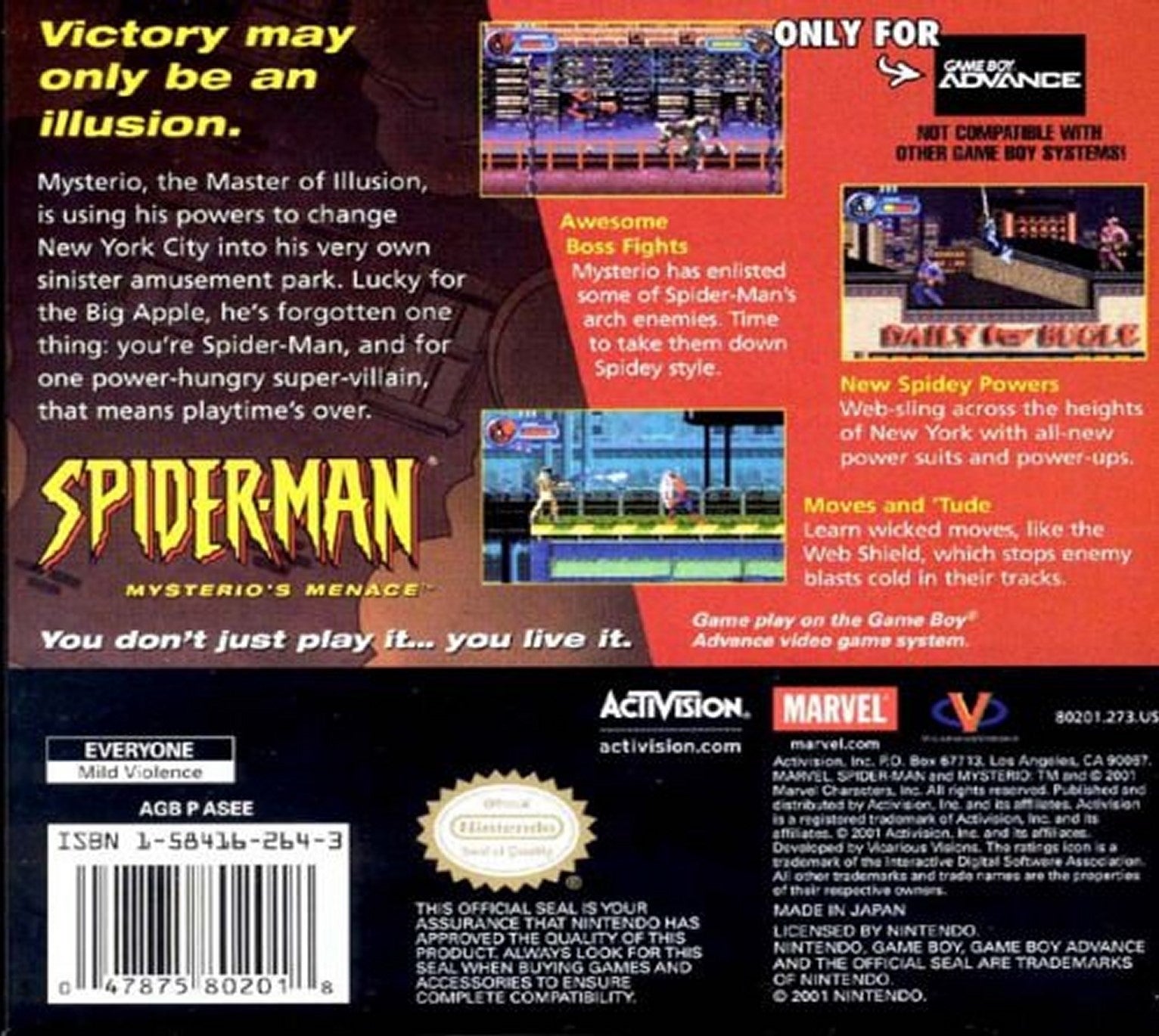 Spider-Man: Mysterio's Menace Game Boy Advance - Video Game - Used - CaveGamers - Image 2
