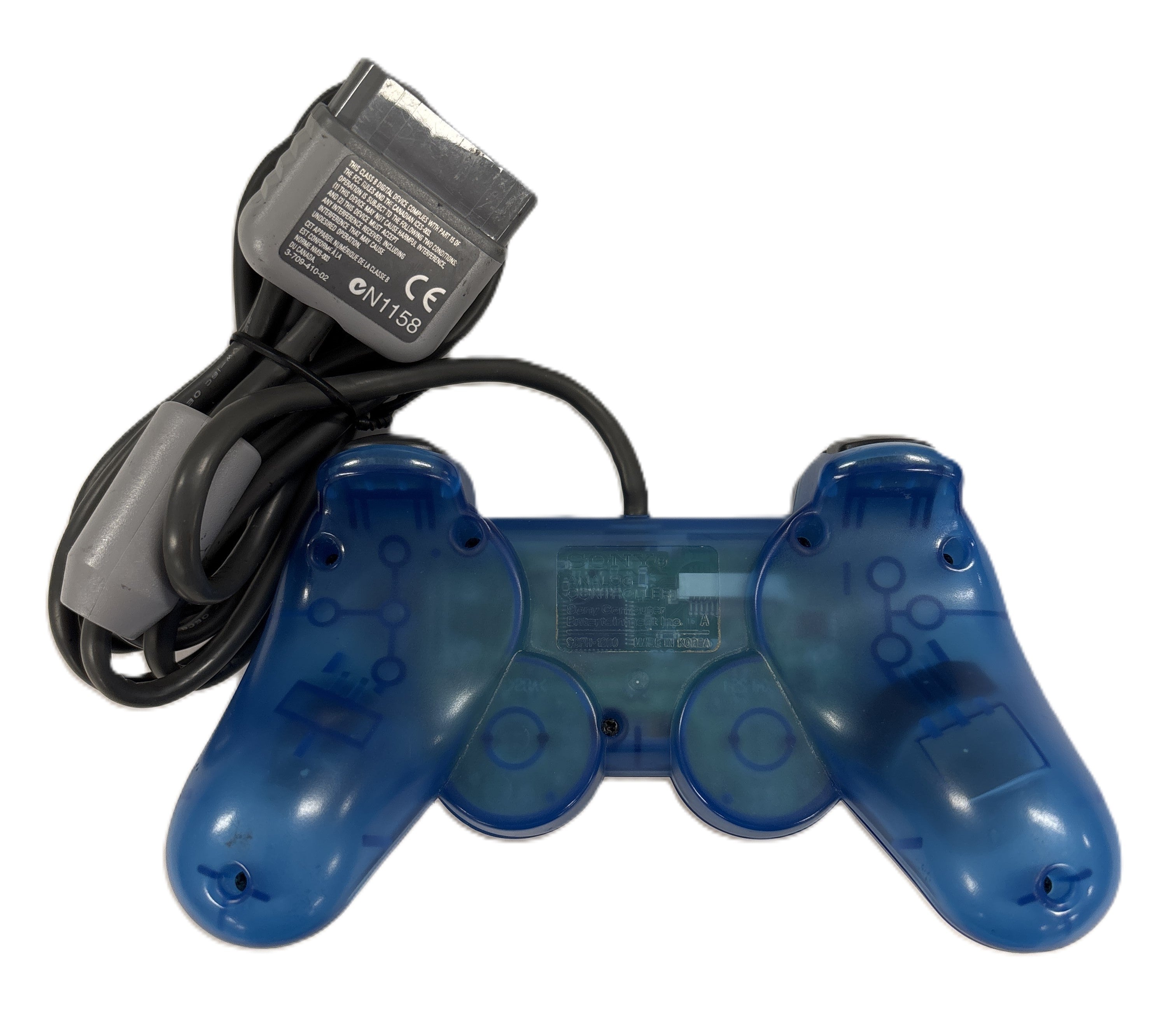 PlayStation Dualshock Controller - Transparent Blue - Video Game Accessory - Used - CaveGamers - Image 2