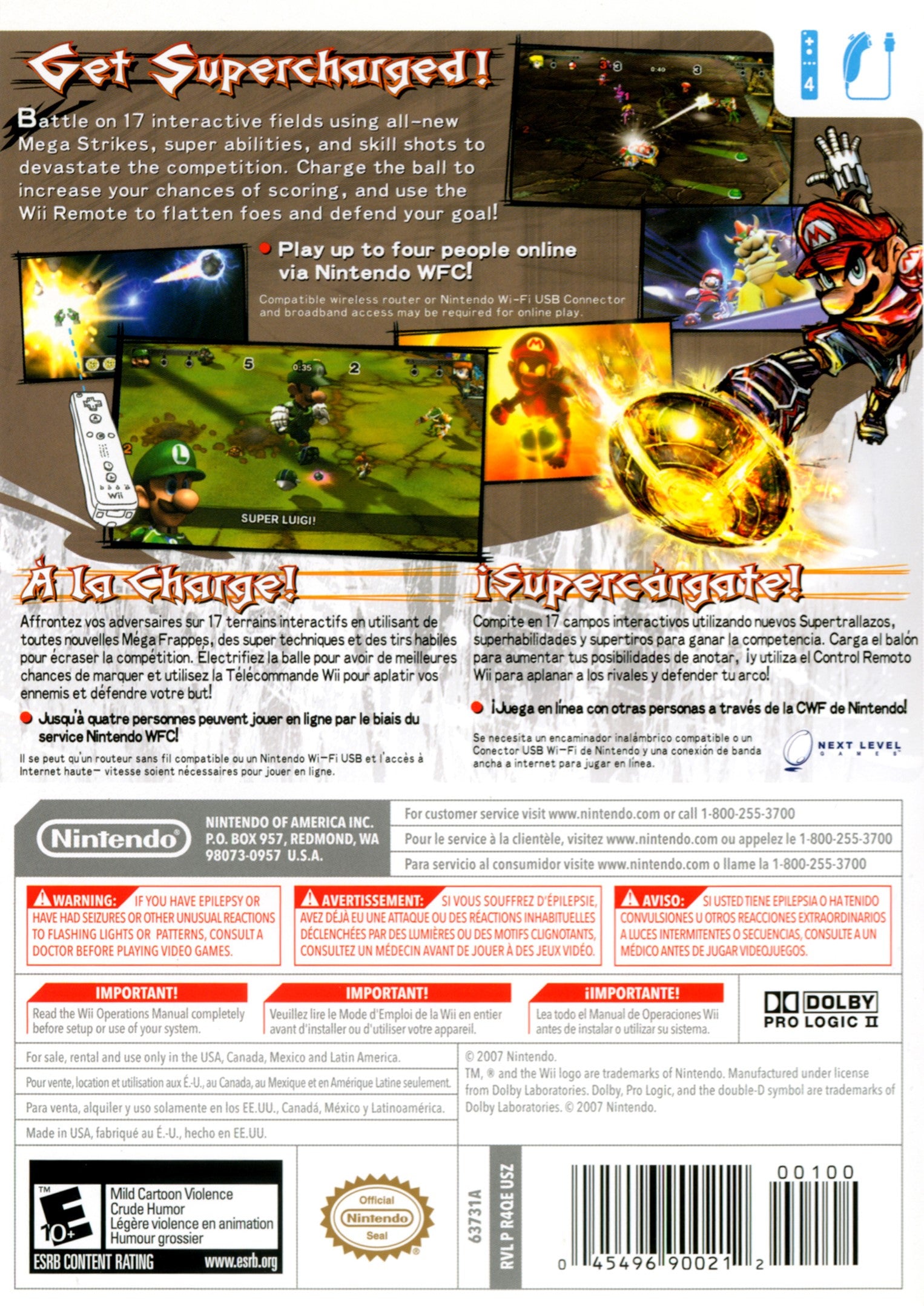 Mario Strikers Charged Wii - Video Game - Used - CaveGamers - Image 2