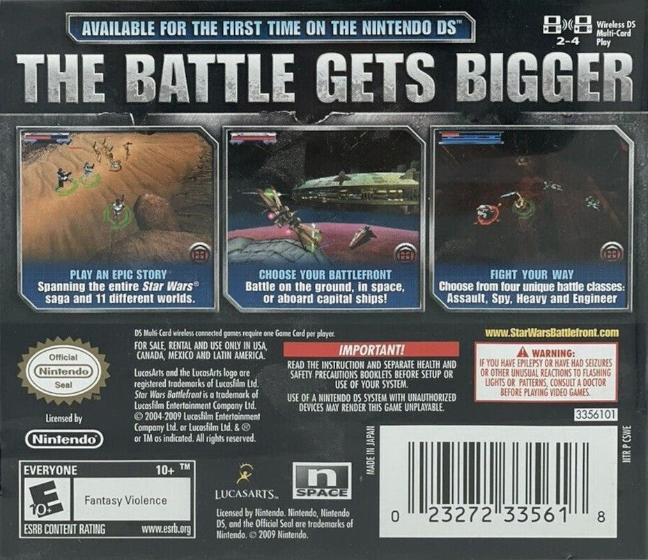 Star Wars Battlefront: Elite Squadron DS - Video Game - Used - CaveGamers - Image 2