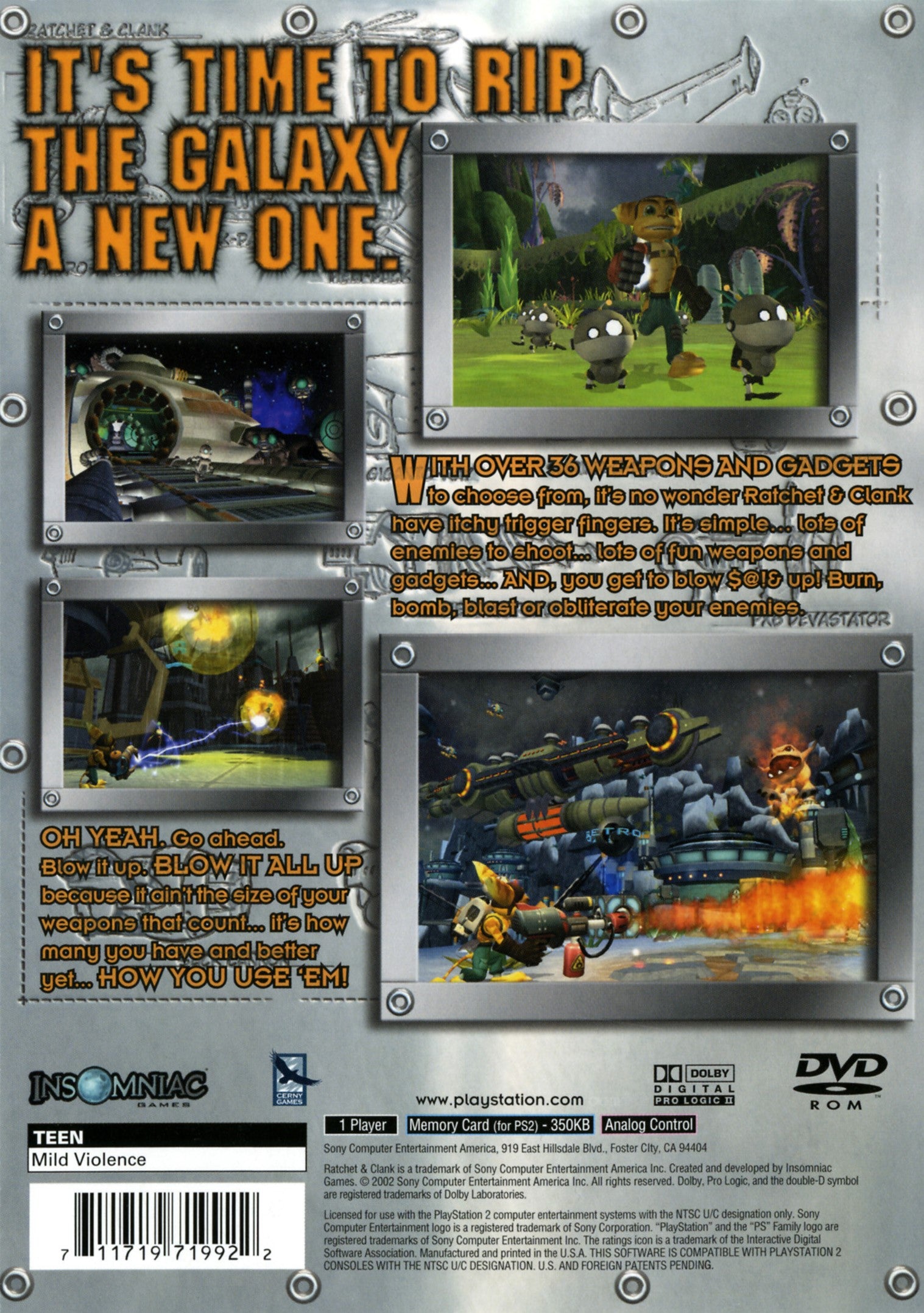 Ratchet & Clank PS2 - Video Game - Used - CaveGamers - Image 2