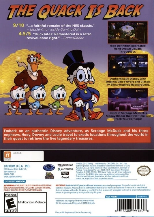 DuckTales Remastered Wii U - Video Game - Used - CaveGamers - Image 2