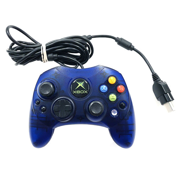 Original Xbox Controller S - Blue - Video Game Accessory - Used - CaveGamers
