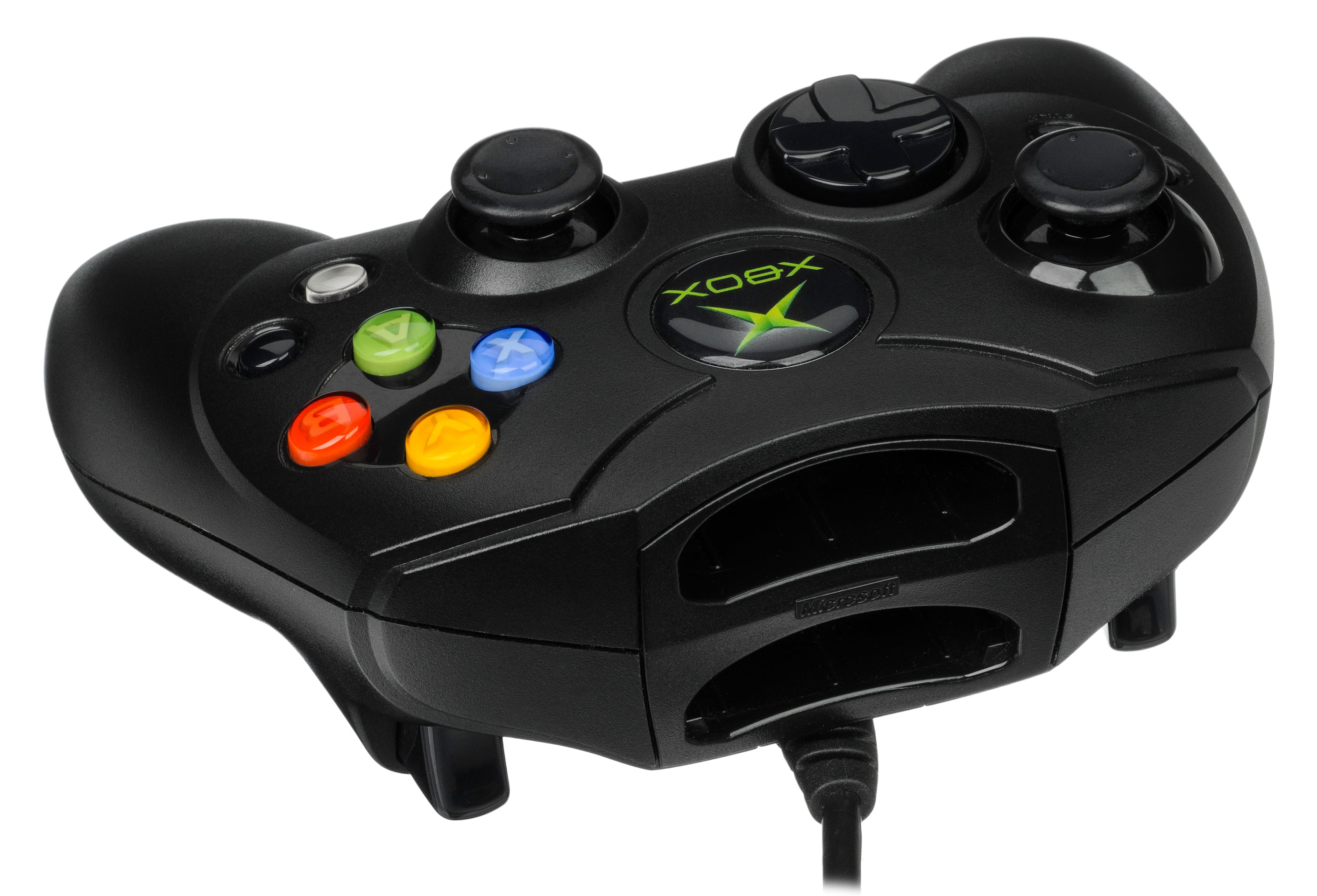 Original Xbox Controller S - Black - Video Game Accessory - Used - CaveGamers - Image 3