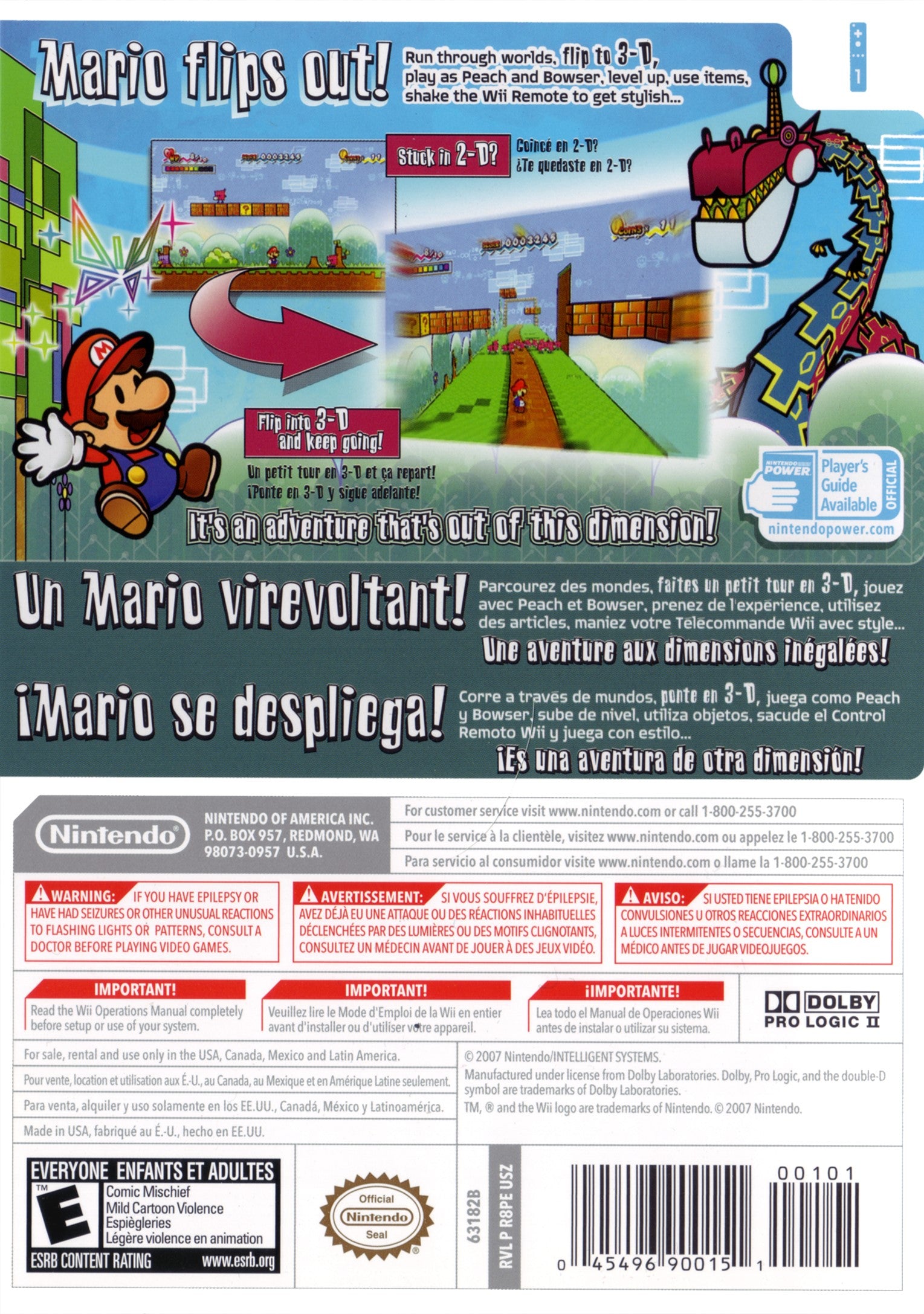 Super Paper Mario Wii - Video Game - Used - CaveGamers - Image 2