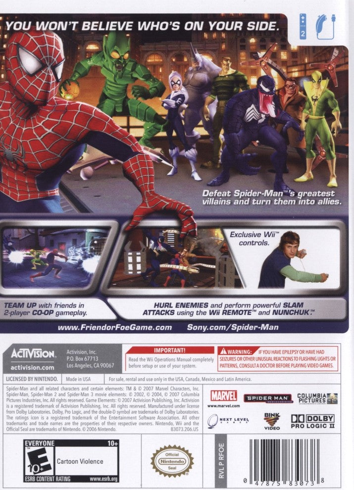 Spider-Man: Friend or Foe Wii - Video Game - Used - CaveGamers - Image 2