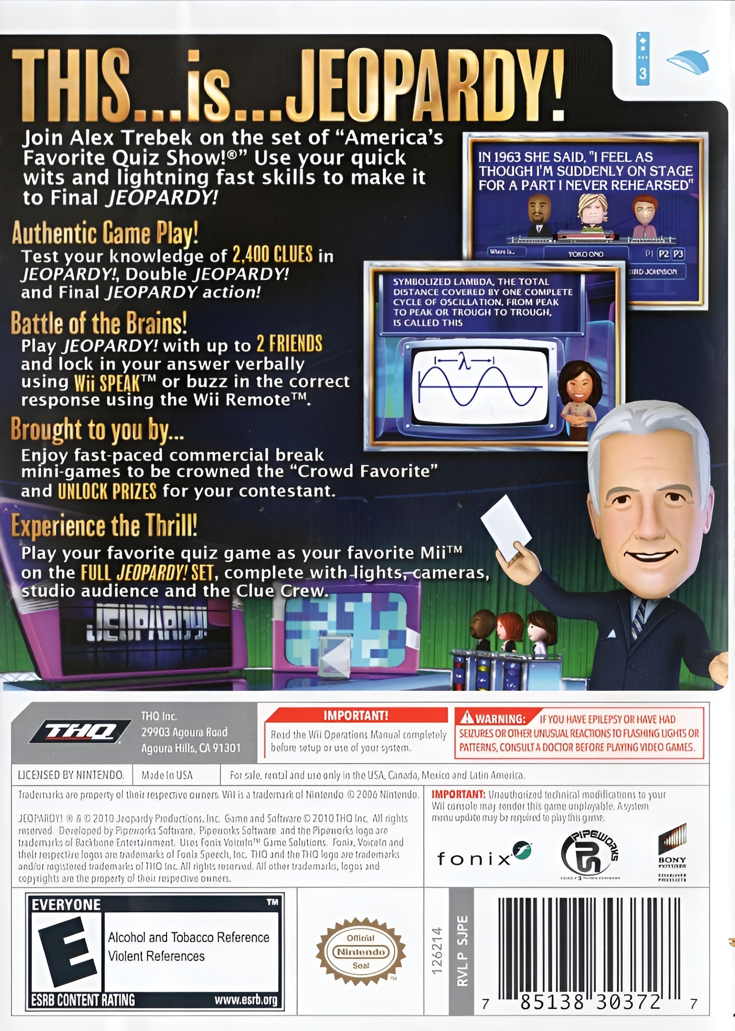 Jeopardy Wii - Video Game - Used - CaveGamers - Image 2