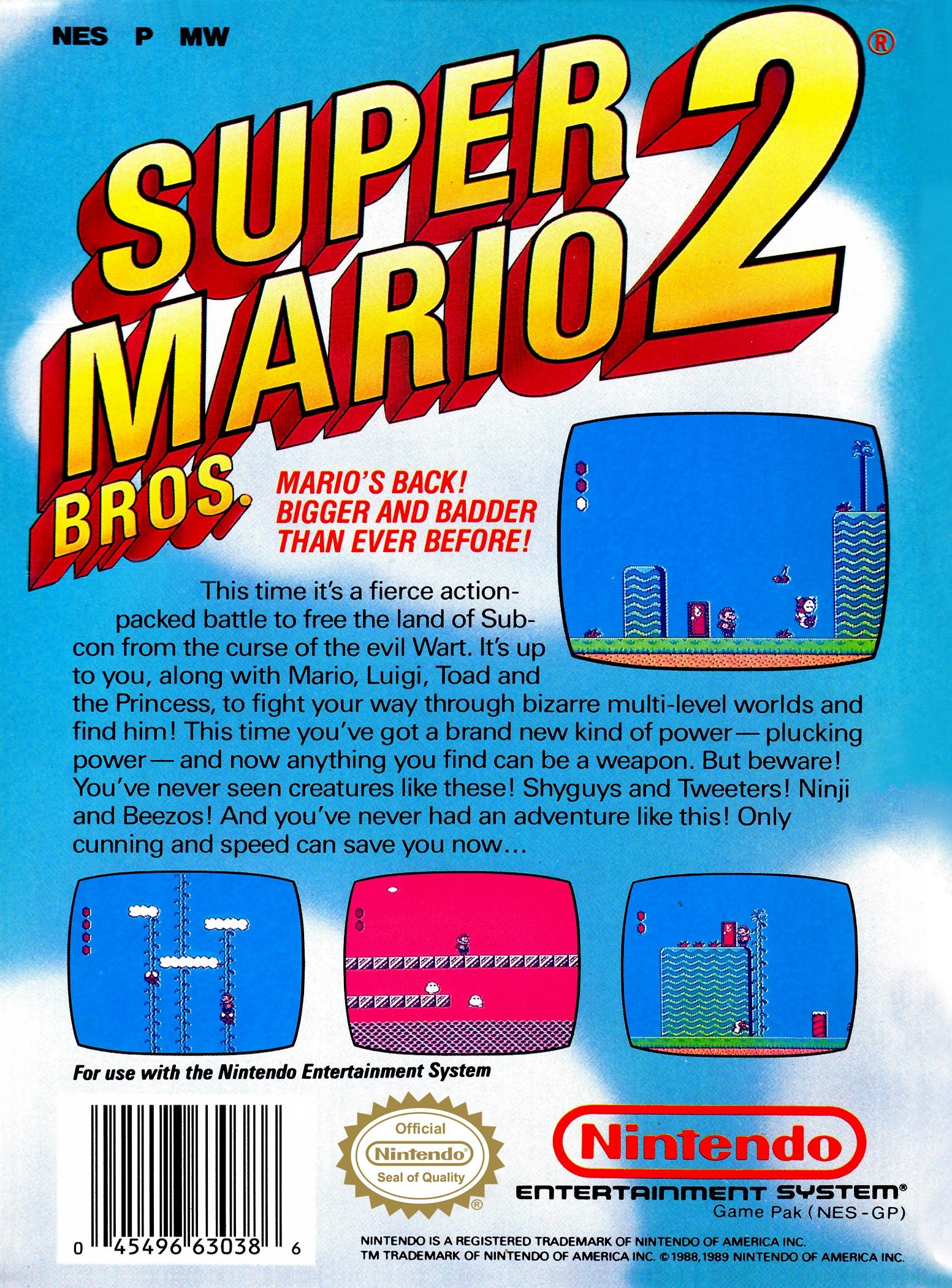 Super Mario Bros. 2 NES - Video Game - Used - CaveGamers - Image 2