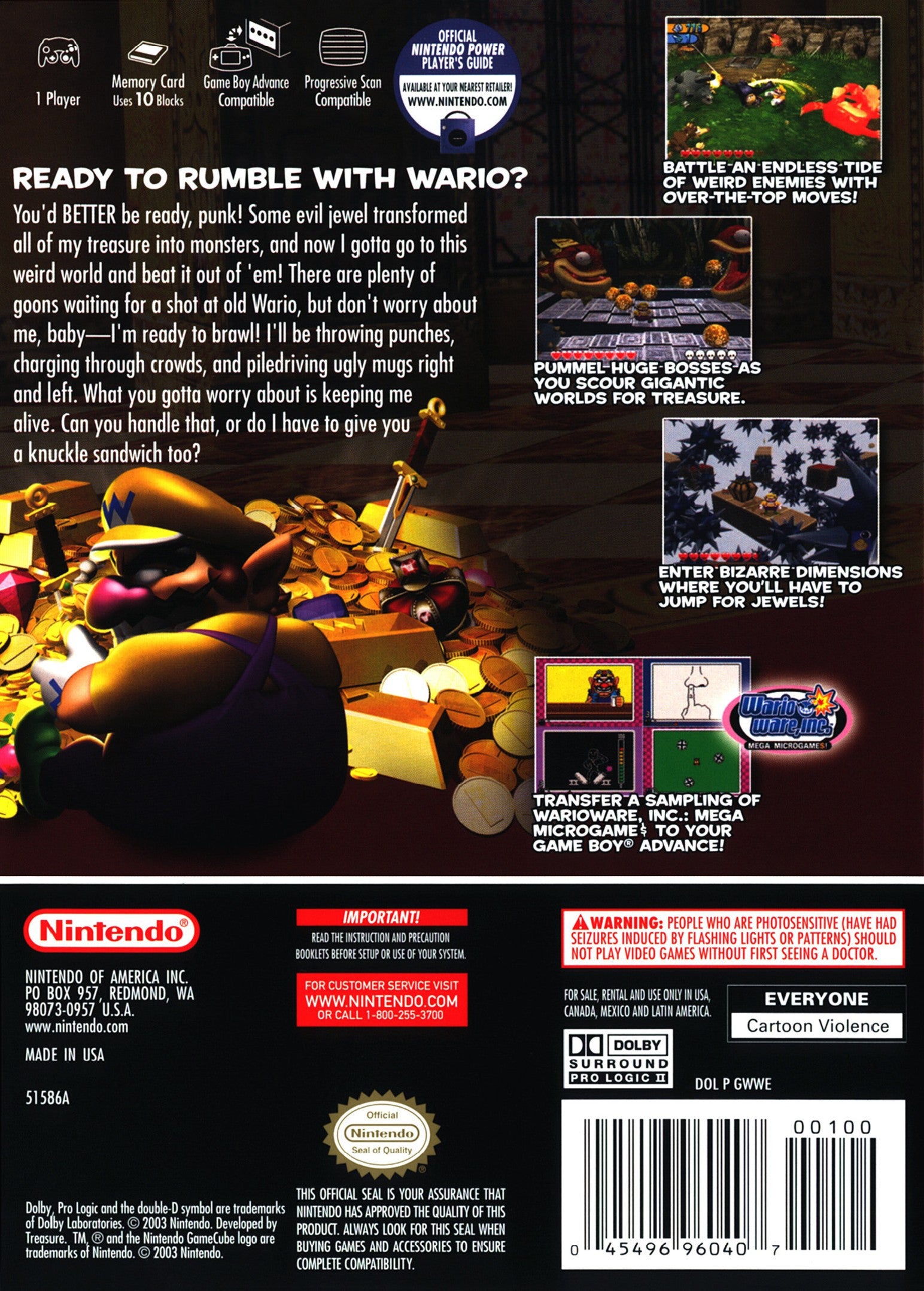 Wario World GameCube - Video Game - Used - CaveGamers - Image 2