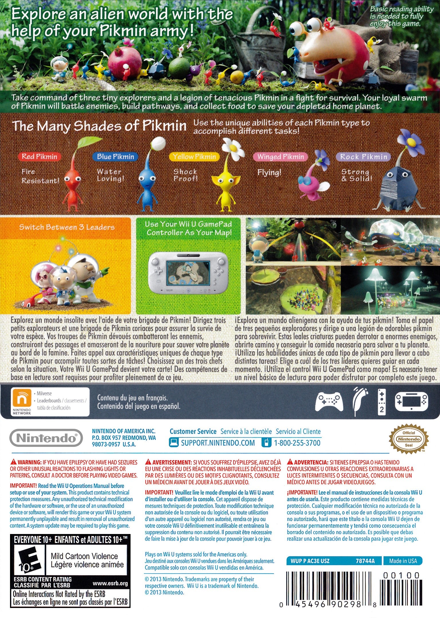 Pikmin 3 Wii U - Video Game - Used - CaveGamers - Image 2