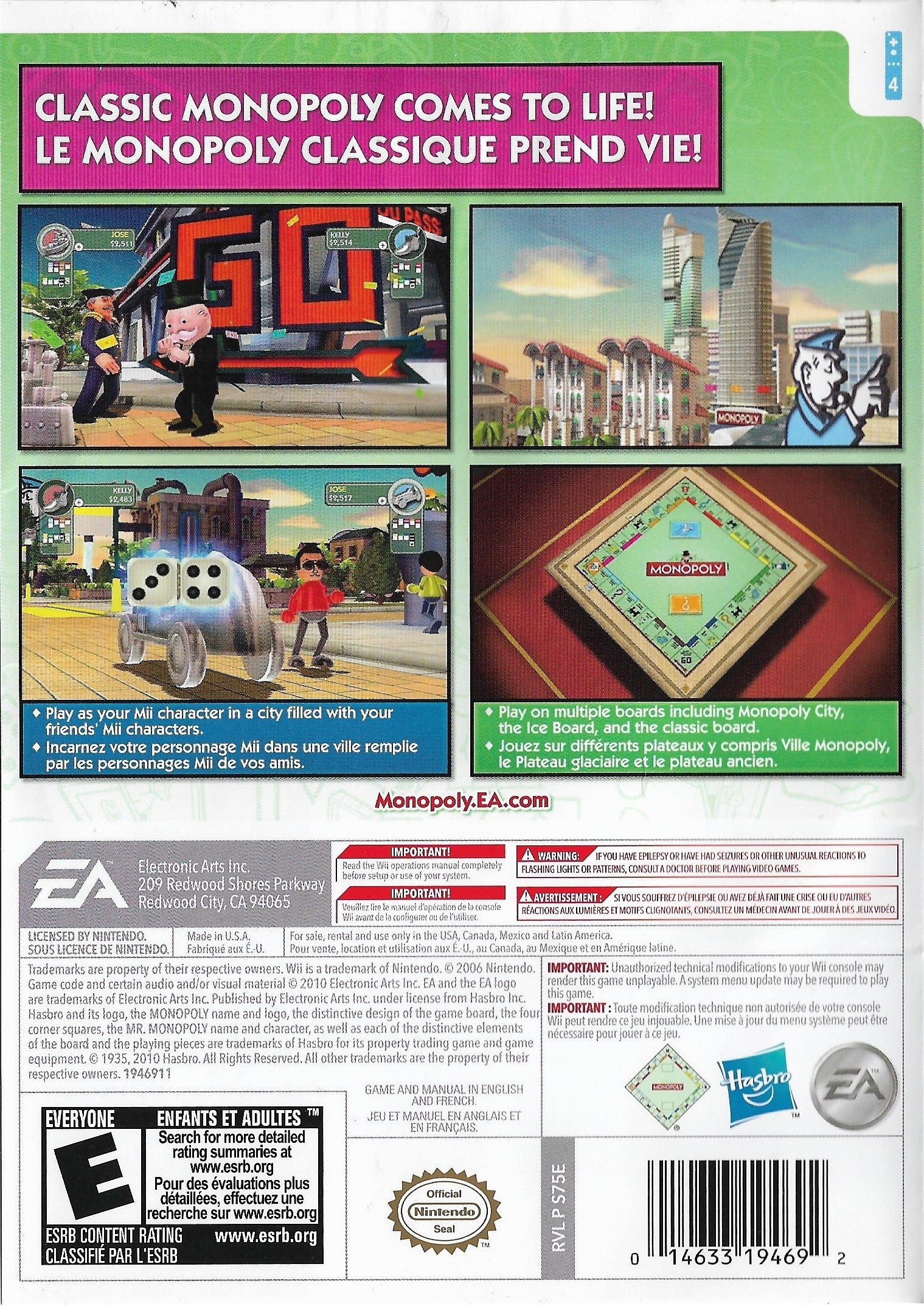 Monopoly Streets Wii - Video Game - Used - CaveGamers - Image 2
