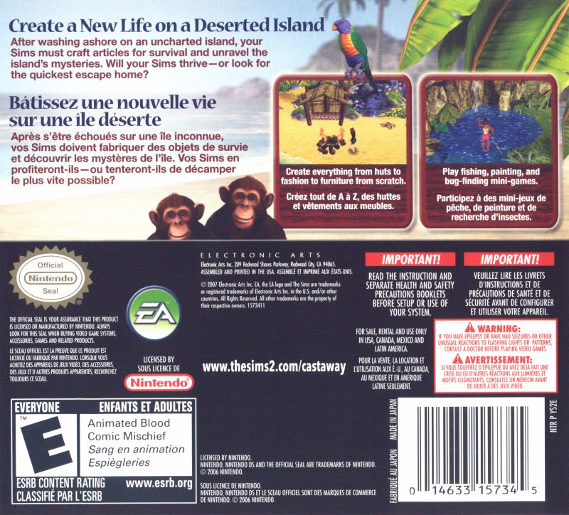 The Sims 2: Castaway DS - Video Game - Used - CaveGamers - Image 2