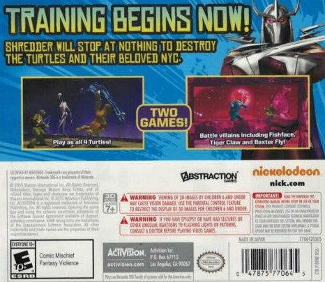 Teenage Mutant Ninja Turtles Master Splinter's Training Pack 3DS - Video Game - Used - CaveGamers - Image 2