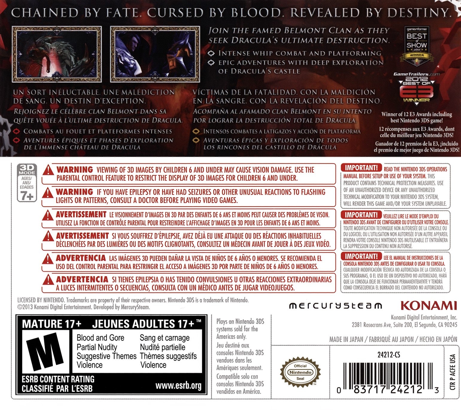 Castlevania: Lords of Shadow Mirror of Fate 3DS - Video Game - Used - CaveGamers - Image 2