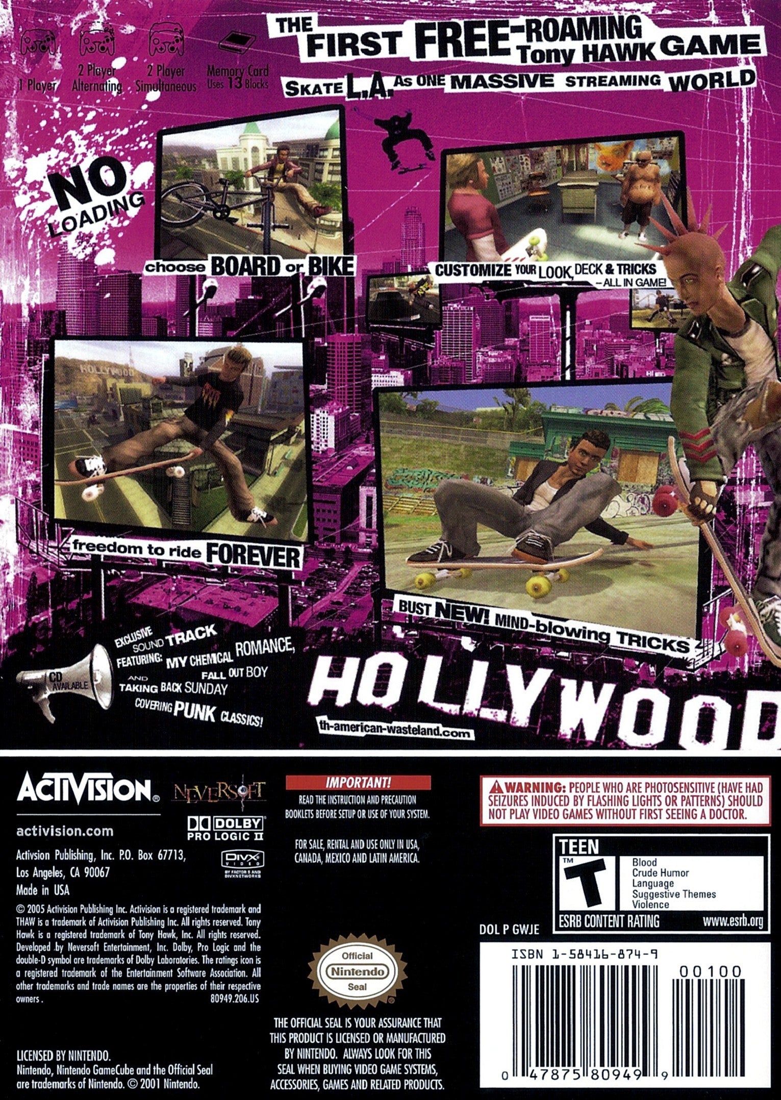 Tony Hawk's American Wasteland GameCube - Video Game - Used - CaveGamers - Image 2