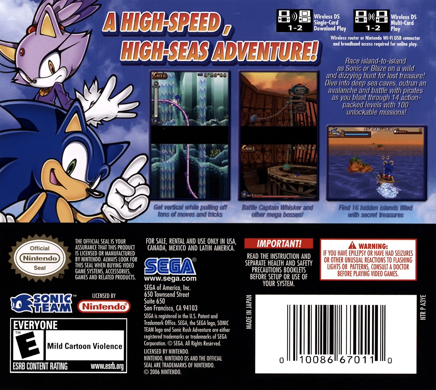 Sonic Rush Adventure DS - Video Game - Used - CaveGamers - Image 2