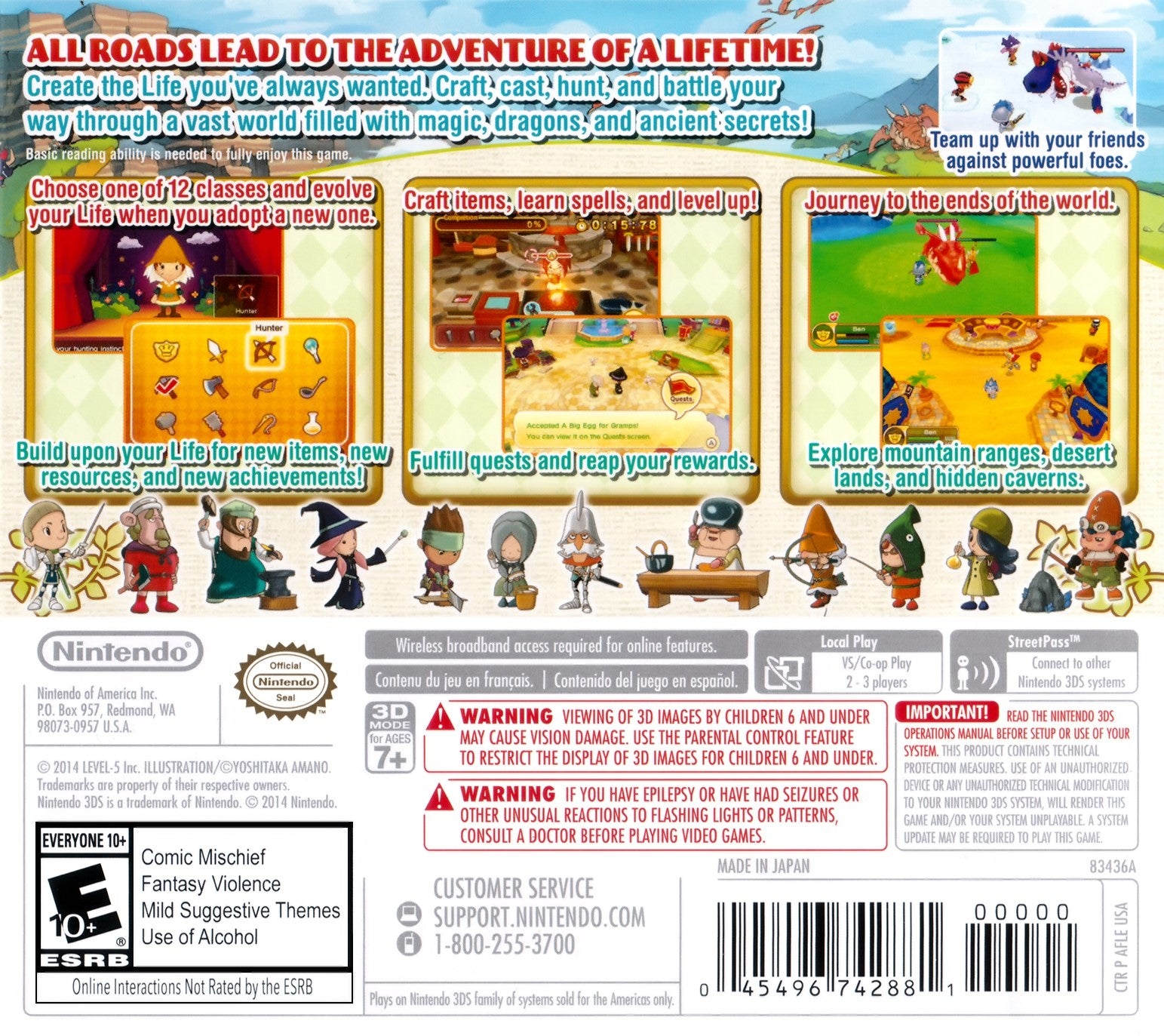 Fantasy Life 3DS - Video Game - Used - CaveGamers - Image 2