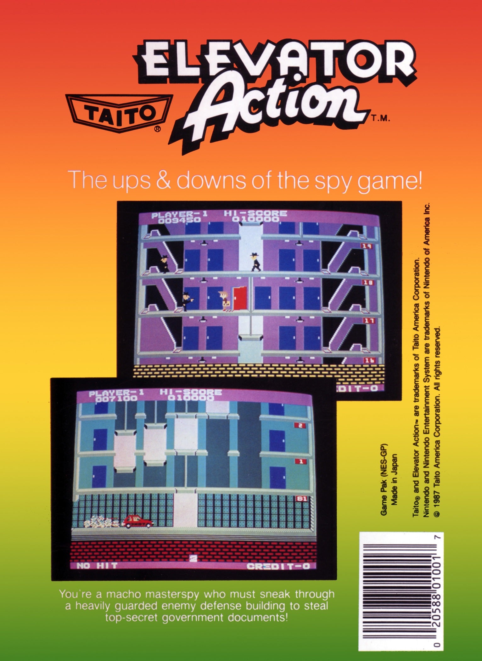 Elevator Action NES - Video Game - Used - CaveGamers - Image 2