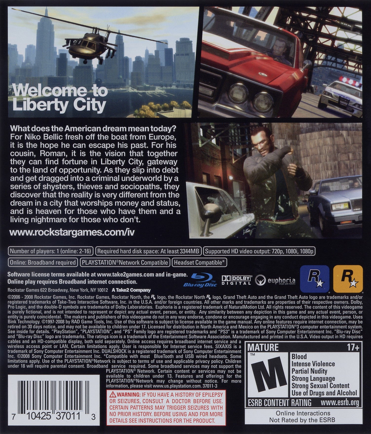 Grand Theft Auto IV PS3 - Video Game - Used - CaveGamers - Image 2