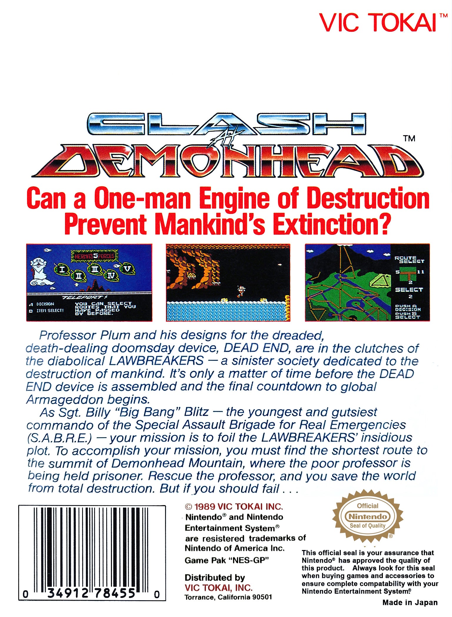 Clash at Demonhead NES - Video Game - Used - CaveGamers - Image 2