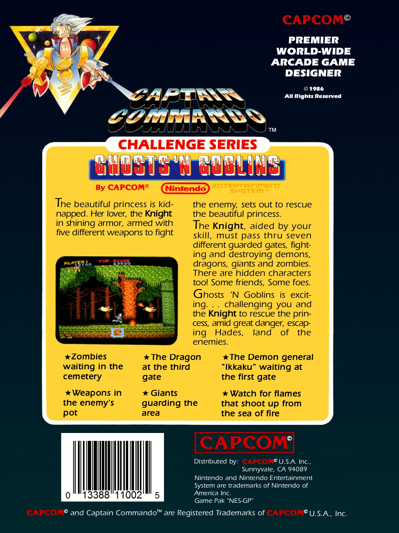 Ghosts 'N Goblins NES - Video Game - Used - CaveGamers - Image 2