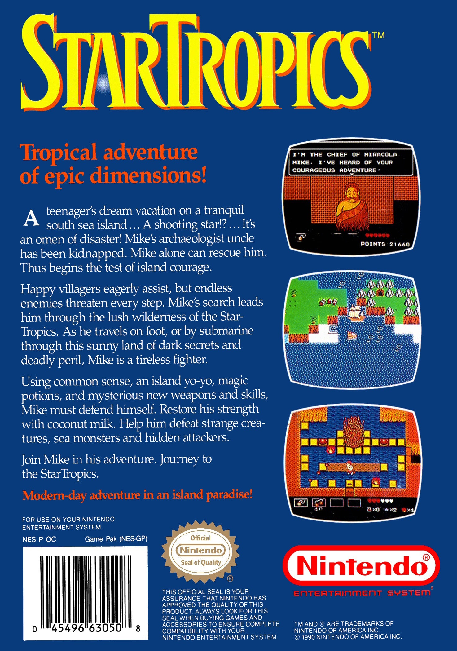 StarTropics NES - Video Game - Used - CaveGamers - Image 2