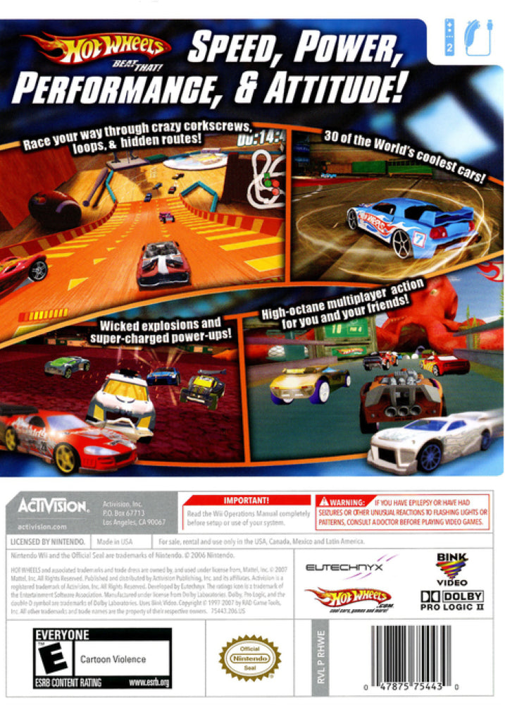 Hot Wheels Beat That! Wii - Video Game - Used - CaveGamers - Image 2