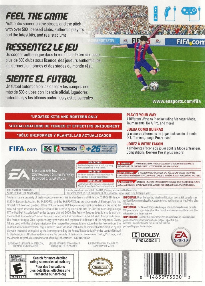 FIFA 15 Wii - Video Game - Used - CaveGamers - Image 2