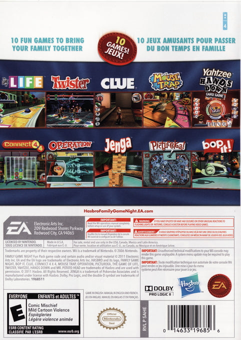 Family Game Night 2 & 3 Fun Pack Wii - Video Game - Used - CaveGamers - Image 2