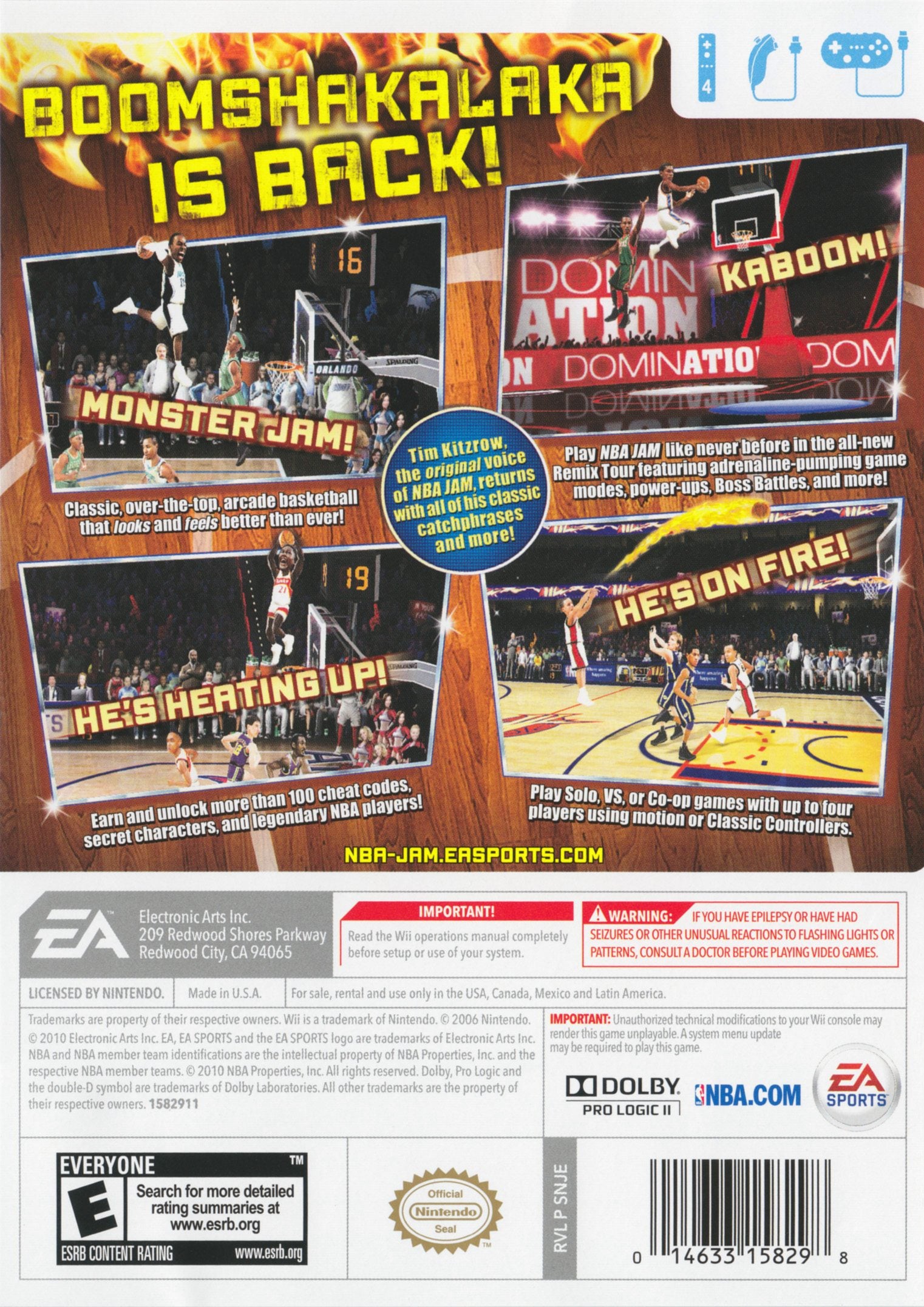 NBA Jam Wii - Video Game - Used - CaveGamers - Image 2