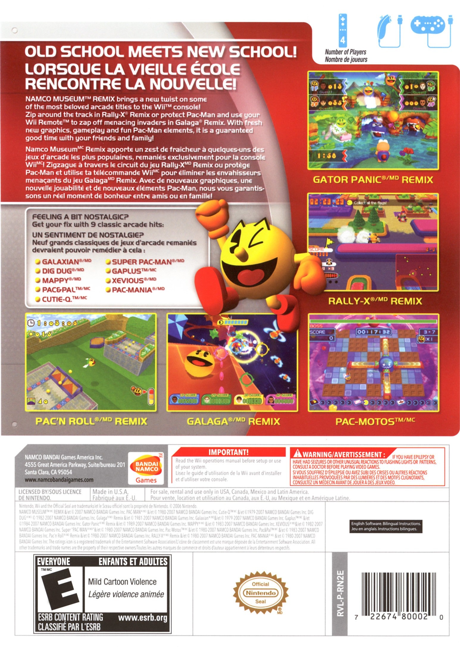 Namco Museum Remix Wii - Video Game - Used - CaveGamers - Image 2