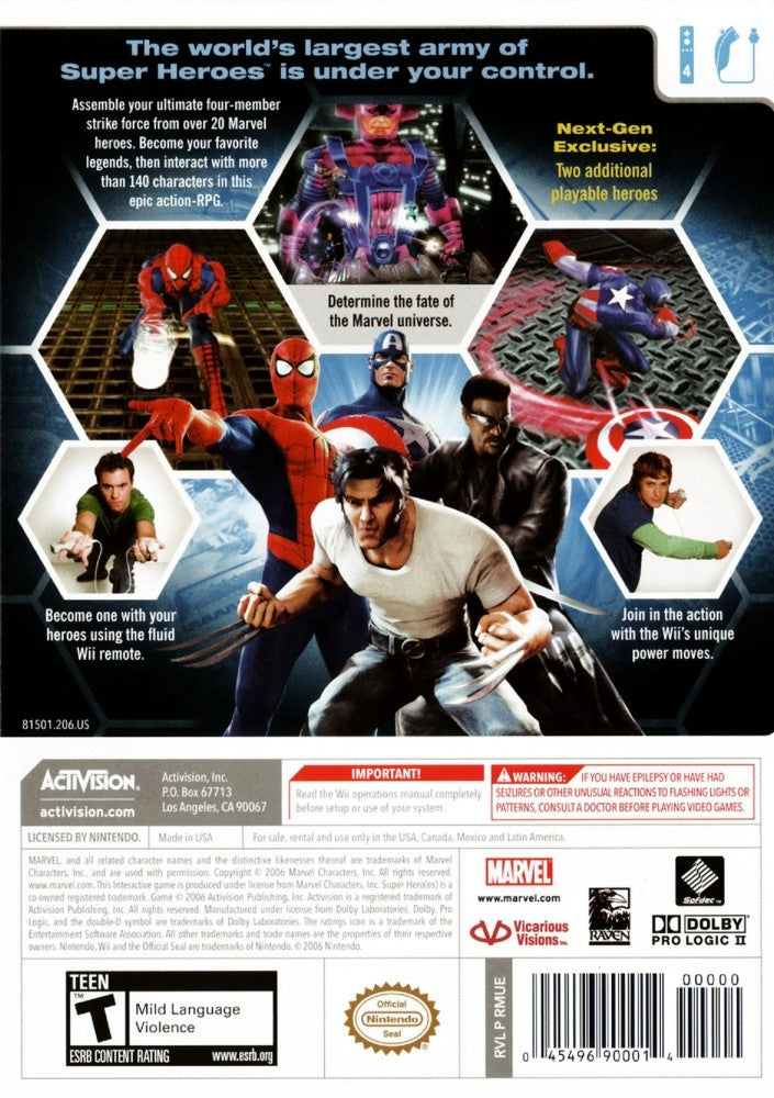 Marvel Ultimate Alliance Wii - Video Game - Used - CaveGamers - Image 2