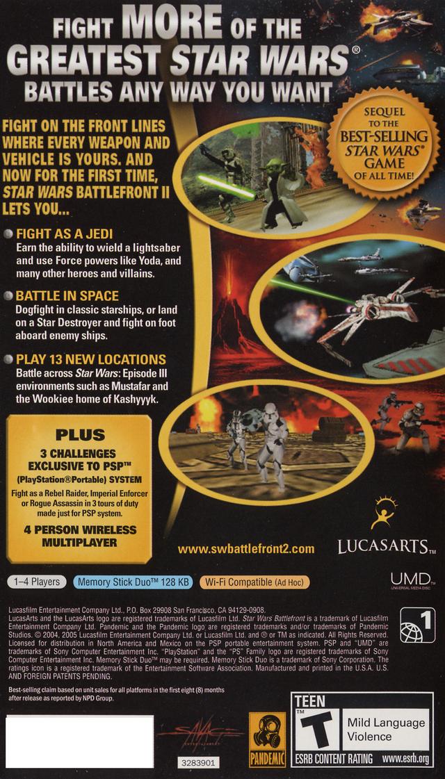 Star Wars Battlefront II PSP - Video Game - Used - CaveGamers - Image 2