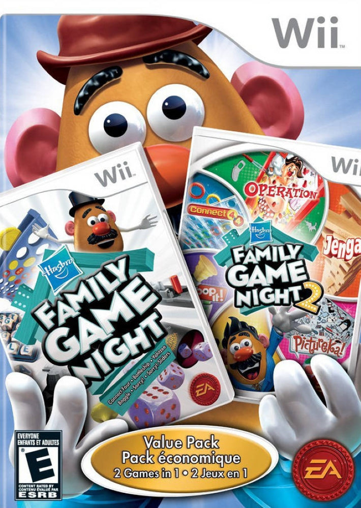 Family Game Night 1 & 2 Bundle Value Pack Wii - Video Game - Used - CaveGamers